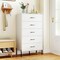 28 Inch Tall 5 Drawer Chest with Metal Legs, Spacious Storage Organizer Cabinet for Clothes, Books, Cosmetics for Bedroom and Living Room